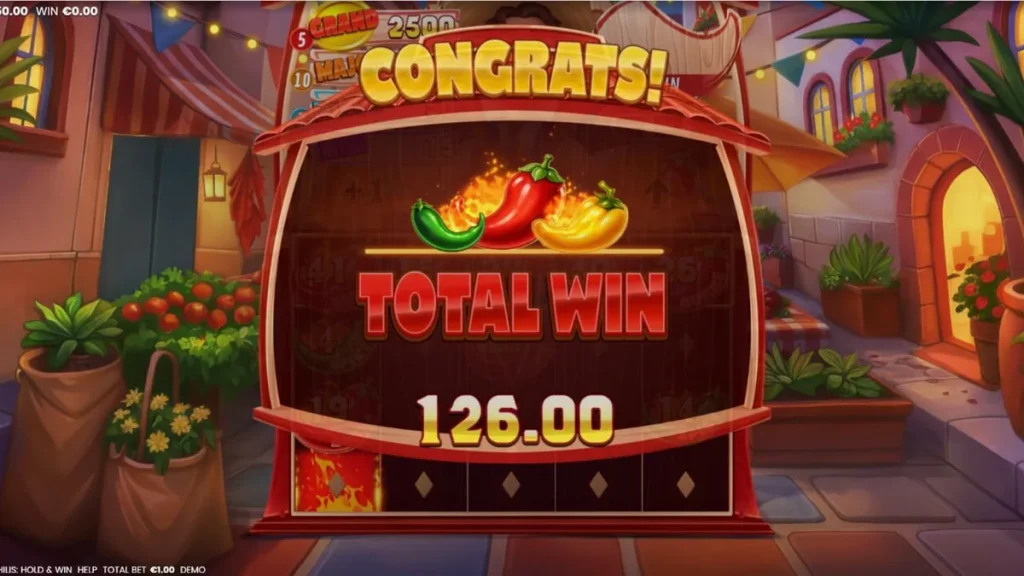Tampilan visual slot 3 Blazing Chilis dengan tema fiesta Meksiko