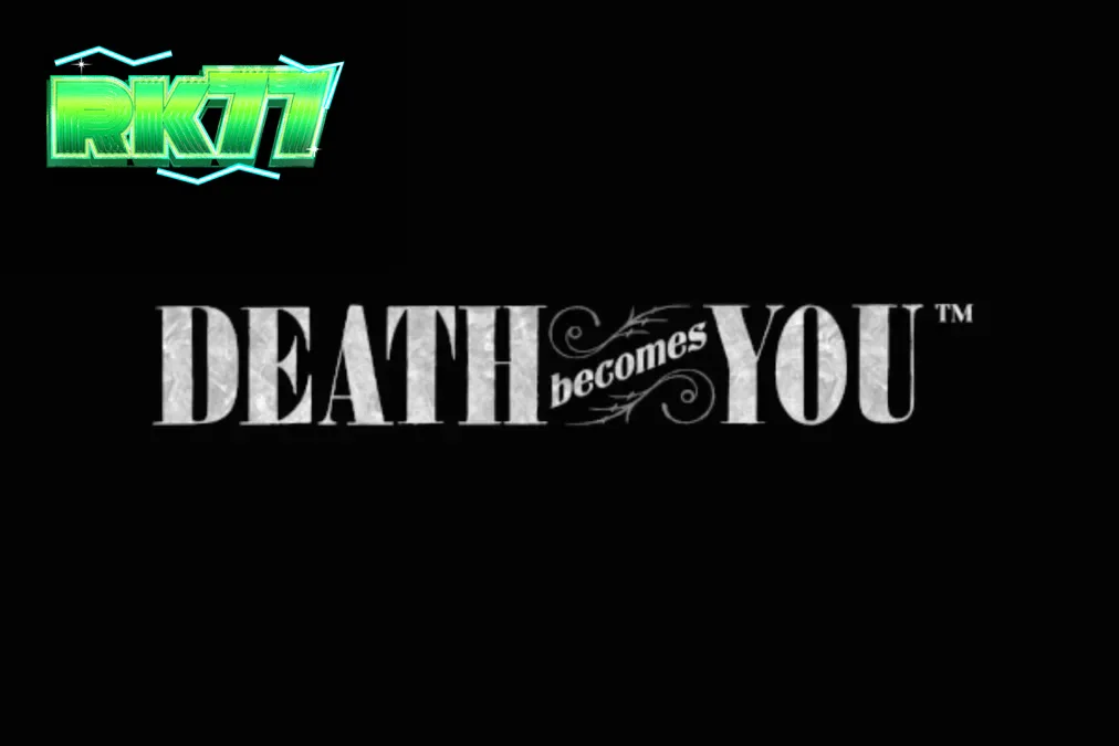 Tampilan visual slot Death Becomes You dengan tema gotik dan nuansa noir